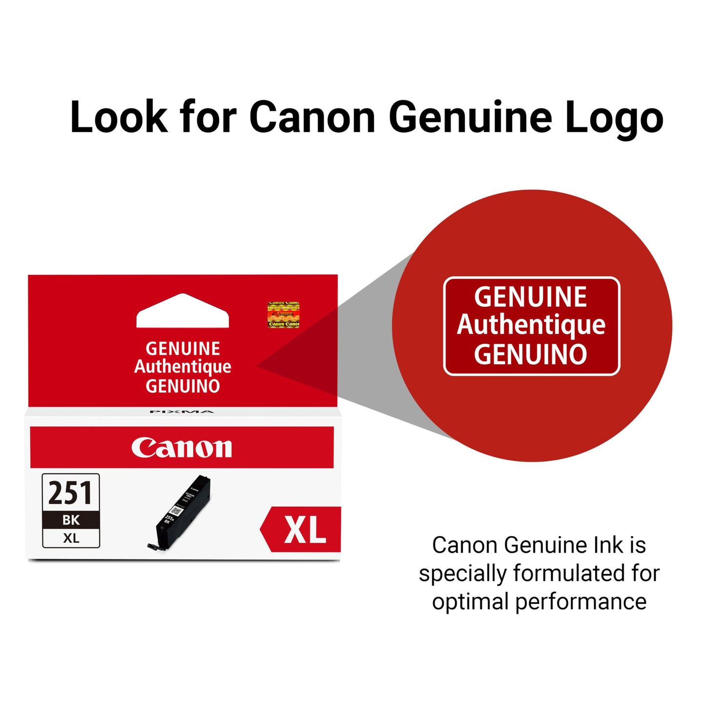 Canon CLI-251XL Genuine Black Ink Tank, Compatible with MG6320, IP7220 & MG5420, MX922, MG5520, MG6420, MG7120, iX6820, iP8720, MG7520, MG6620,