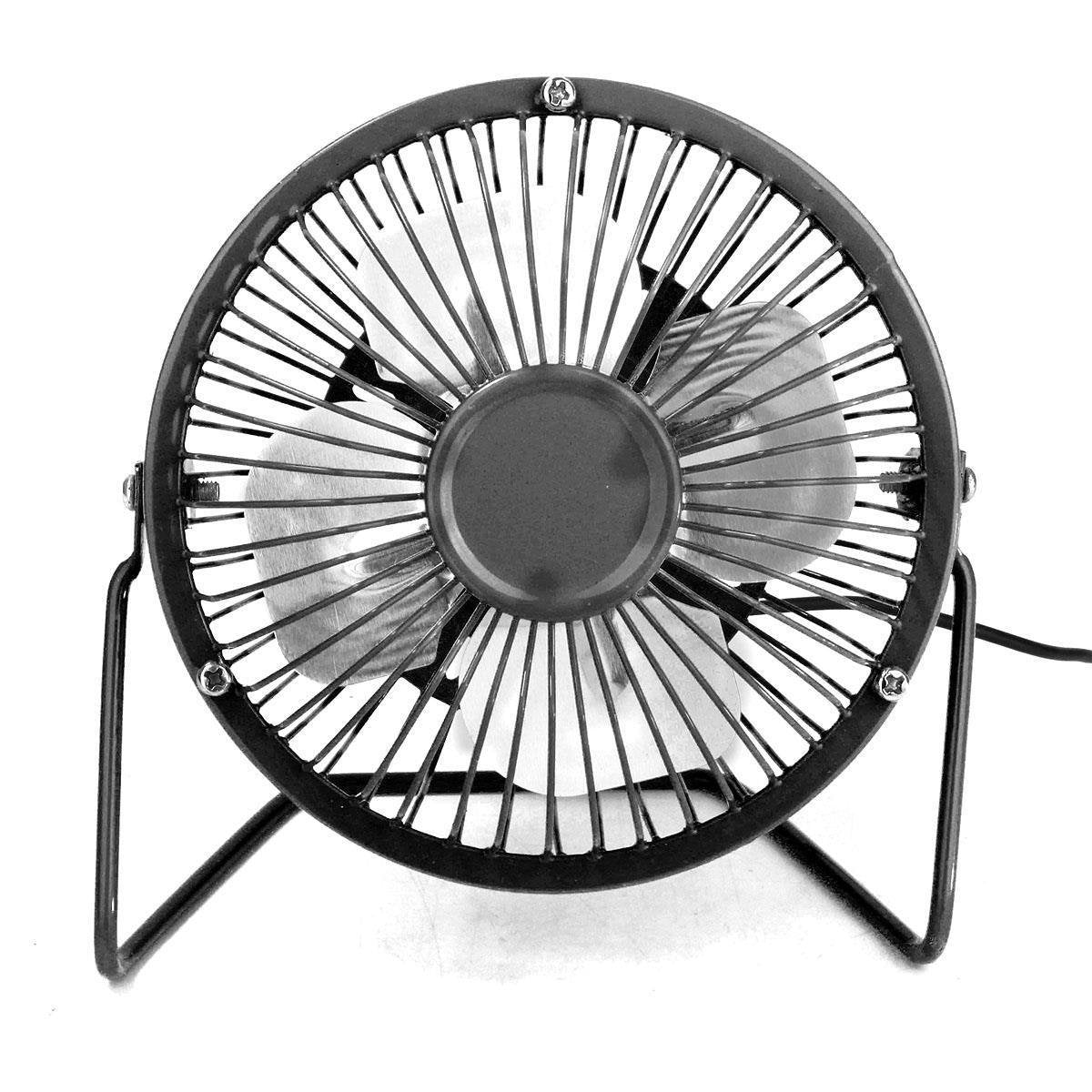 ZOMTOP 4’’ USB Mini Desk Fan - Quiet, Powerful and Metal (Black)
