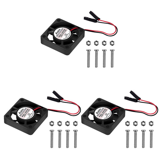 Aokin for Raspberry Pi Cooling Fan DC 5V/3.3V Brushless CPU Cooling Fan with Screws for Raspberry Pi 4 B, 3 B+, 3 B, 2 B, 1 B+, RetroFlag NESPI Case