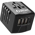 Unidapt International Travel Adapter, Universal Power Adapter Worldwide with 3 USB-A, 1 Type-C - Perfect for Travel to Europe US, EU, UK, AU Over 160