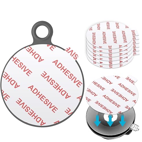 AZXYI 6 Pcs Clear Adhesive Replacement for Suction Cup Dashboard Phone Mount - Easy to Use, High Bond, Peels Off Without Leaving Residue