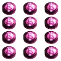 LumaBase Submersible Battery Operated LED Lights, Pink - Set of 12