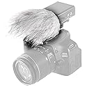 Movo WS9 Furry Outdoor Windscreen Microphone Muff for Portable Digital Recorders up to 3" X 1.5" (W x D) - Fits The Zoom H4n PRO, H5, H6, Tascam