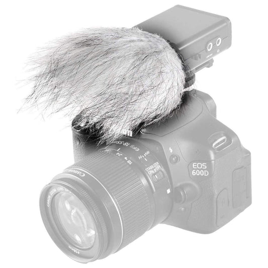Movo WS9 Furry Outdoor Windscreen Microphone Muff for Portable Digital Recorders up to 3" X 1.5" (W x D) - Fits The Zoom H4n PRO, H5, H6, Tascam