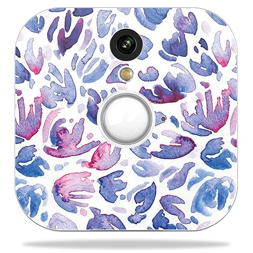 MightySkins Skin Compatible With Blink Home Security Camera - Blue Petals | Protective, Durable, and Unique Vinyl Decal wrap cover | Easy To Apply