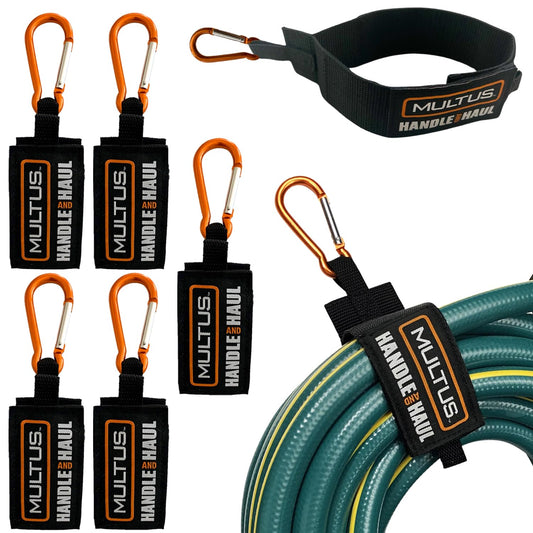 MULTUS Hook and Loop Caribiner Storage Strap for Home Shop Garage to Organize Electric Cords Tools Ropes Cable Strap Hoses Groceries and Travel Strap