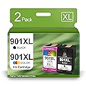 SHUPAN 901XL Ink Cartridge Combo Pack Replacement for HP 901XL 901 XL Ink Cartridge Work with HP Officejet 4500 J4500 J4524 J4540 J4640 J4550 J4580