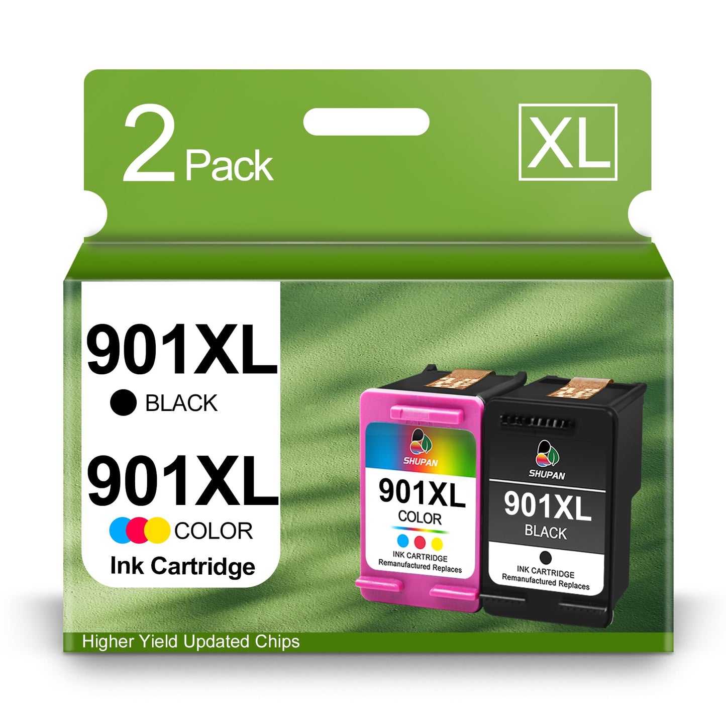 SHUPAN 901XL Ink Cartridge Combo Pack Replacement for HP 901XL 901 XL Ink Cartridge Work with HP Officejet 4500 J4500 J4524 J4540 J4640 J4550 J4580