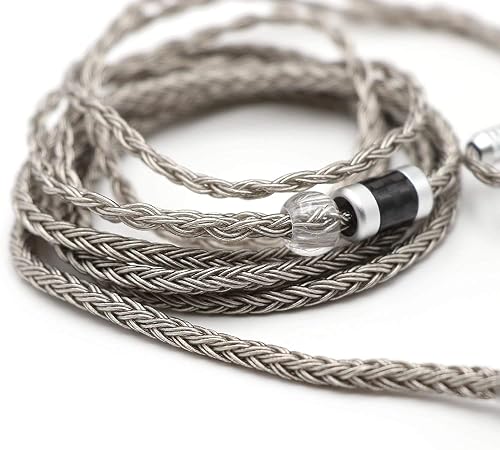 Linsoul Tripowin Zonie IEM Cable, 16 Core Silver Plated Earphone Upgraded Cords, 1.25m SPC in Ear Monitor Cable for ZS10 PRO 2 AS10 PRO ZSN PRO X