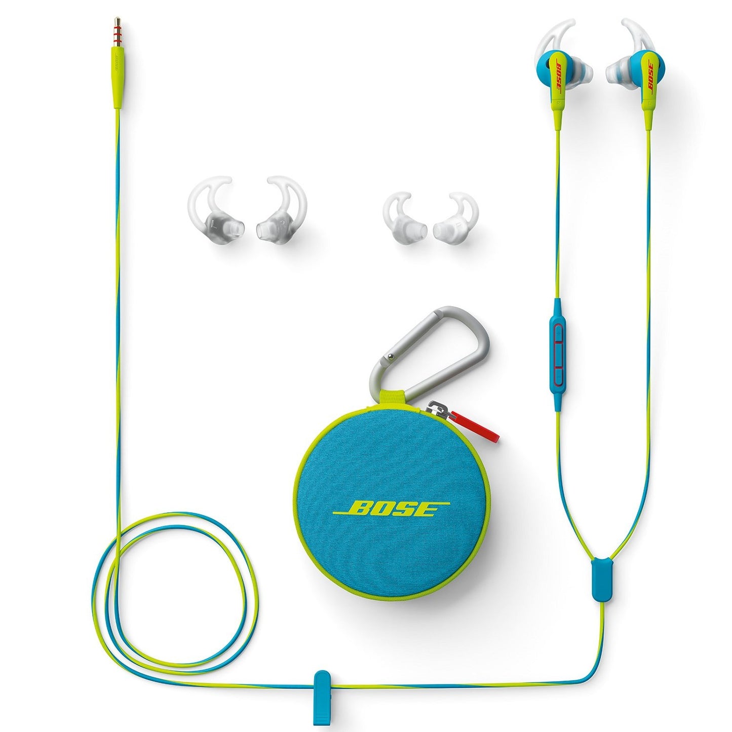 Bose SoundSport in-Ear Headphones for Apple Devices - Neon Blue, Sweat-Resistant, Inline Mic/Remote (Renewed)