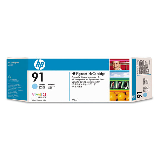 HP Pigment Light Cyan Ink Cartridge Designjet Z6100/Z6100PS Printer