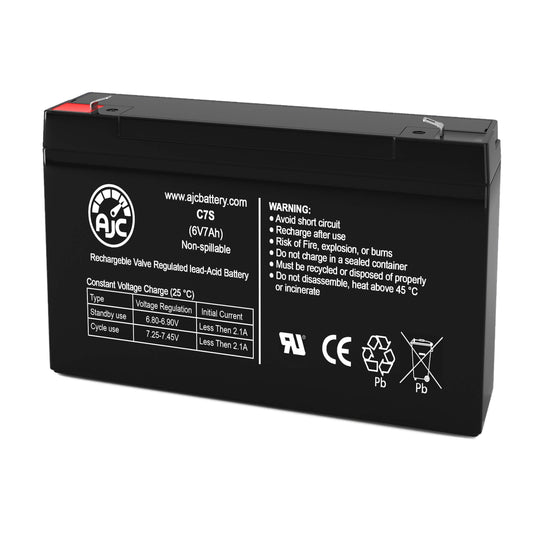 AJC Battery Compatible with Long Way LW-3FM7 6V 7Ah Sealed Lead Acid Battery