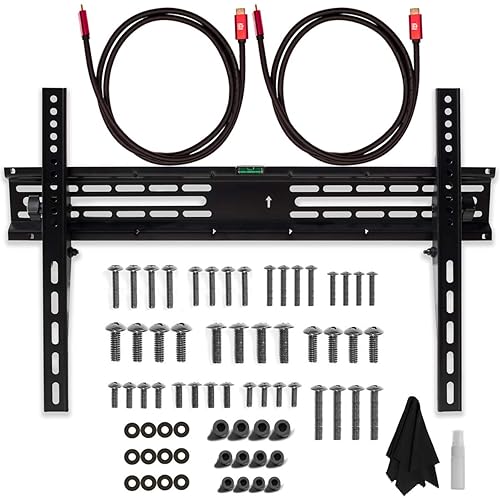 Deco Mount 37"-70" Full Motion TV Wall Mount Bracket with Tilt Function, Included Universal Mounting Hardware, 110 LB Capacity, 2 6FT 4K HDMI 2.0