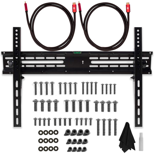 Deco Mount 37"-70" Full Motion TV Wall Mount Bracket with Tilt Function, Included Universal Mounting Hardware, 110 LB Capacity, 2 6FT 4K HDMI 2.0