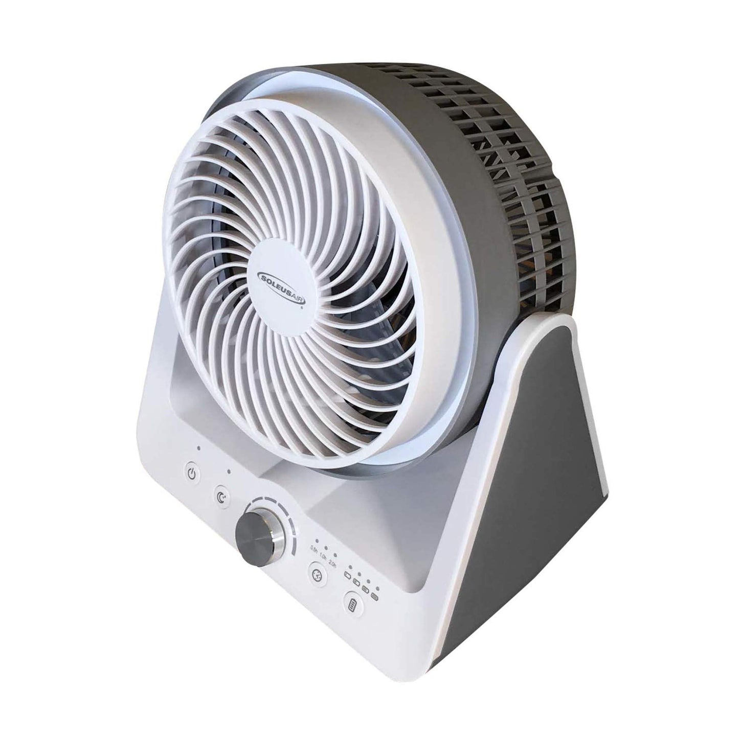 Soleus Air Circulator, 6 Fan Speeds, Auto Timer, 90 Degree Pivot, Extremely Quiet, Lightweight, for Easy Use In the Home or Office. Rechargeable