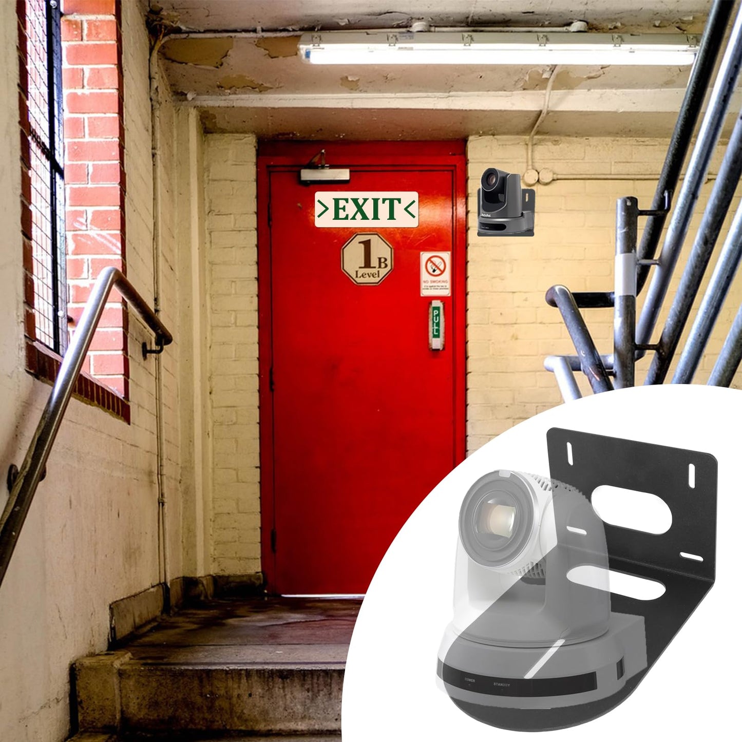 KSWLOR Camera Mounting Bracket Compatible with | HuddleCam| Small Universal Camera Wall Mount Bracket with Black Color