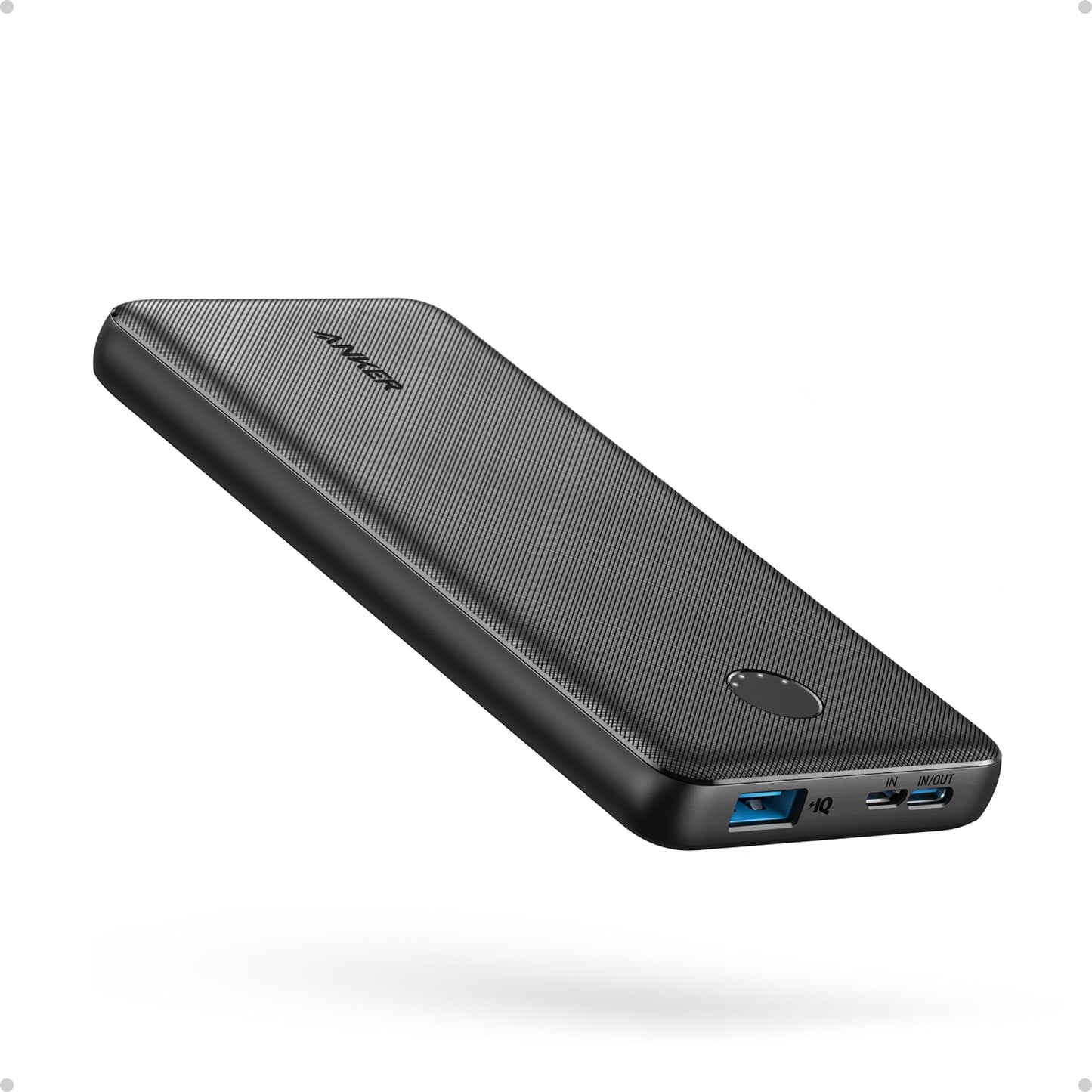 Anker Power Bank(PowerCore 10K), Compact Travel-Ready 10,000mAh Battery Pack with PowerIQ Charging Technology, 5V/3A High-Speed Charging for iPhone