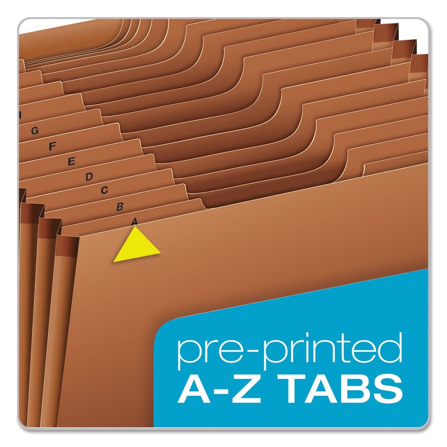 Pendaflex Heavy Duty Expanding File with Extra-Thick Cover, Tyvek Reinforced Edges, 21 Pockets, A-Z Tabs, Elastic Cord Closure, Letter Size