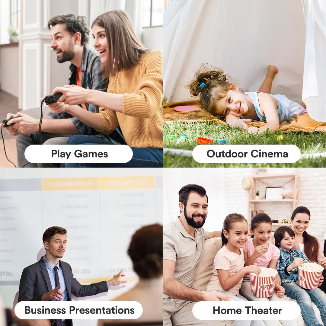 Core Innovations HD Portable LCD Home Theater Projector with Rechargeable Battery