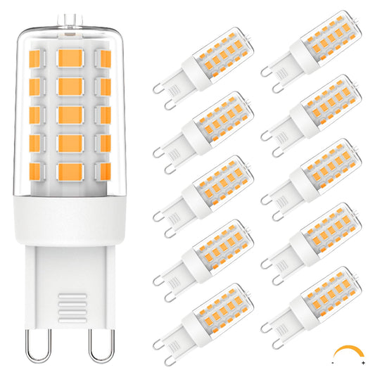 Chinnor G9 LED Bulb Dimmable, Warm White 2700K, 4W G9 Light Bulbs, 40W T4 Halogen Equivalent, Bi Pin Base G9 Chandelier Lighting, No-Flicker 360°Beam