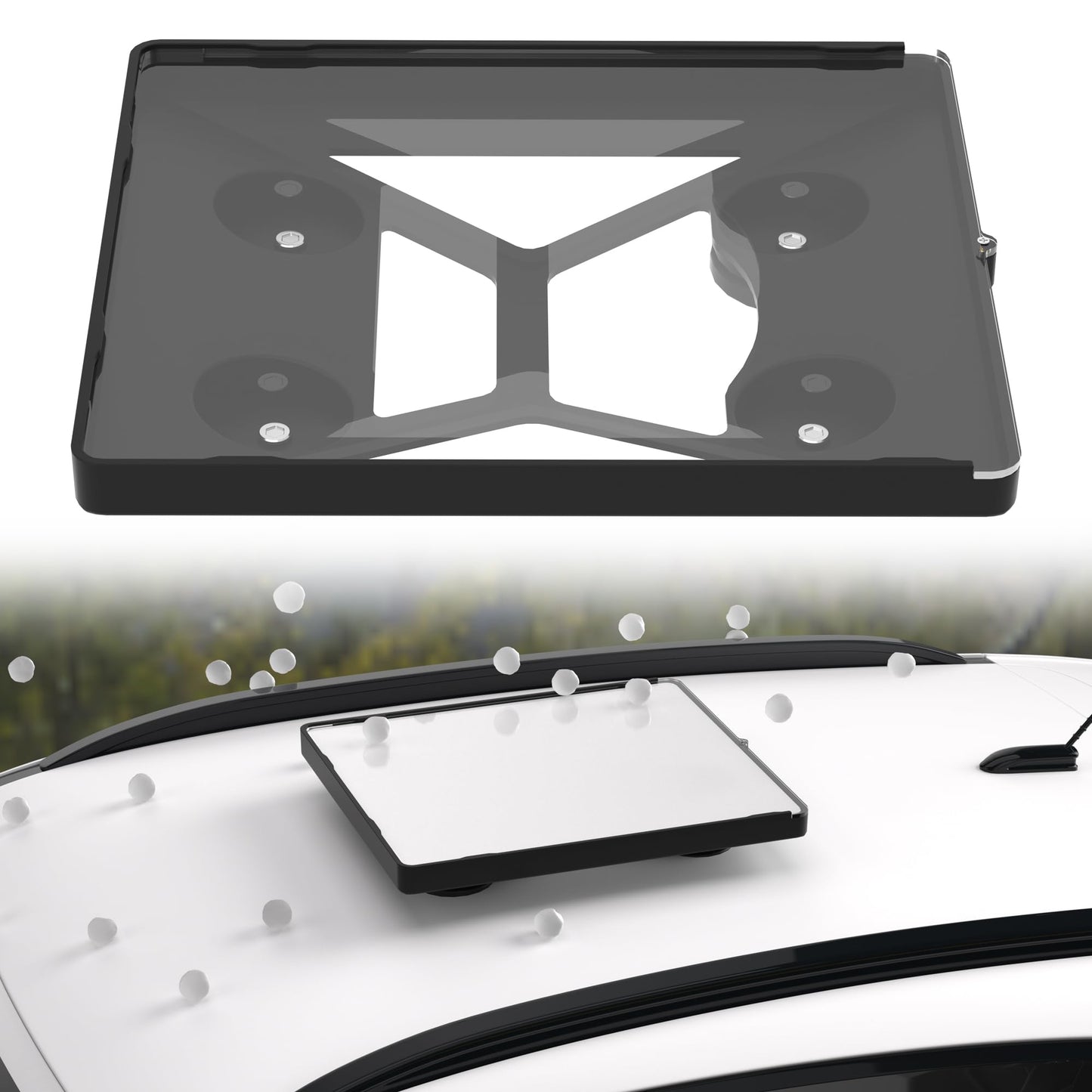 CRTHHGL Starlink Mini Mount,Flat Starlink Mini Magnet Car Shield Mount with Protective Cover,for/Car/Rvs/Metal Surface,Black