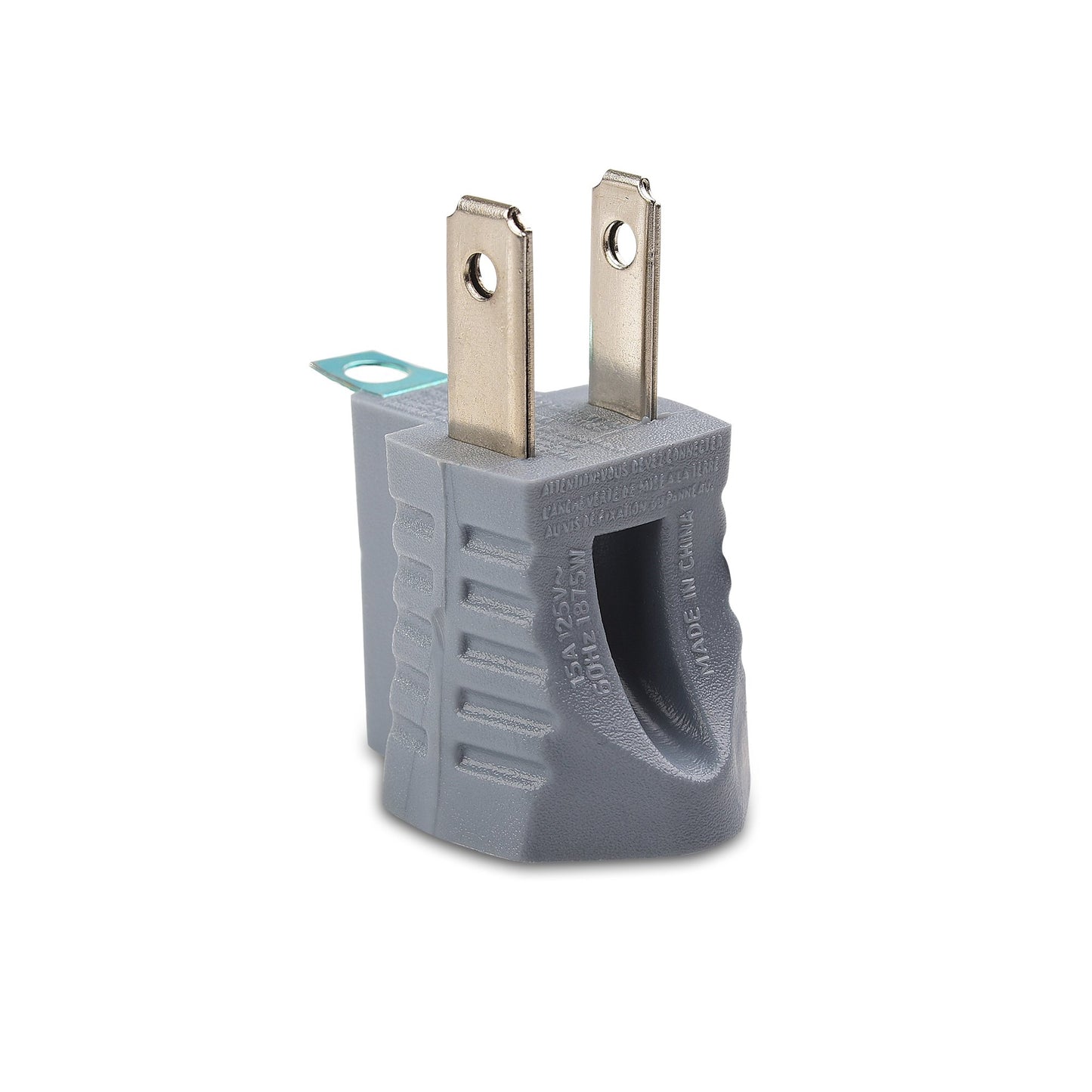 Cable Matters [UL Listed] 3-Pack 2 Prong to 3 Prong Outlet Adapter in Gray, (3Prong to 2Prong Plug Adapter) - Allows a 2Prong Outlet to Accept 3Prong