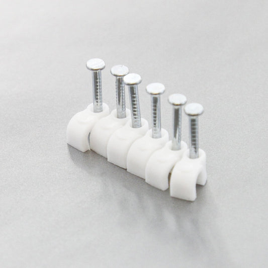 10000 Round 3/16 Inches (5 mm) Cable Wire Clips Cable Management Cord Tie Holder Coaxial Nail in Clamps Tacks