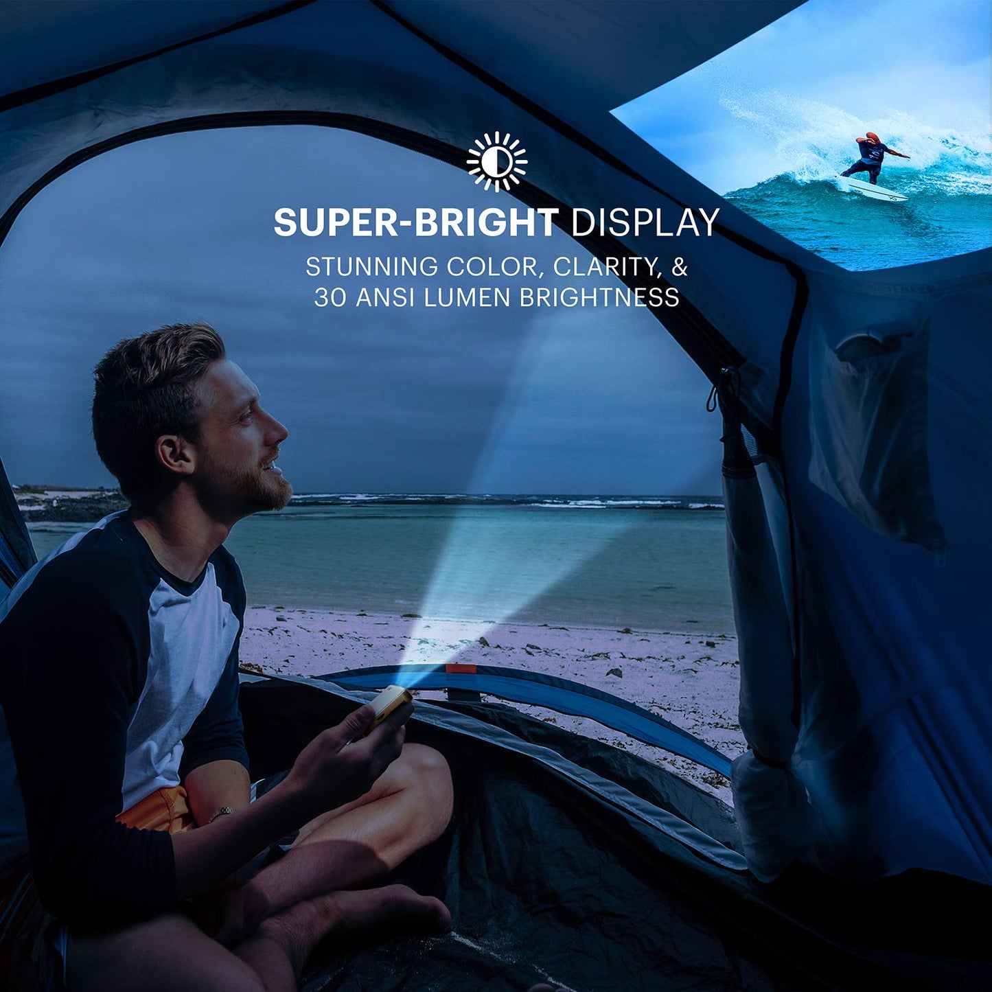 Kodak Ultra Mini Portable Projector - HD 1080p support LED DLP Rechargeable Pico Projector - 100" Display, Built-in Speaker - HDMI, USB and Micro SD