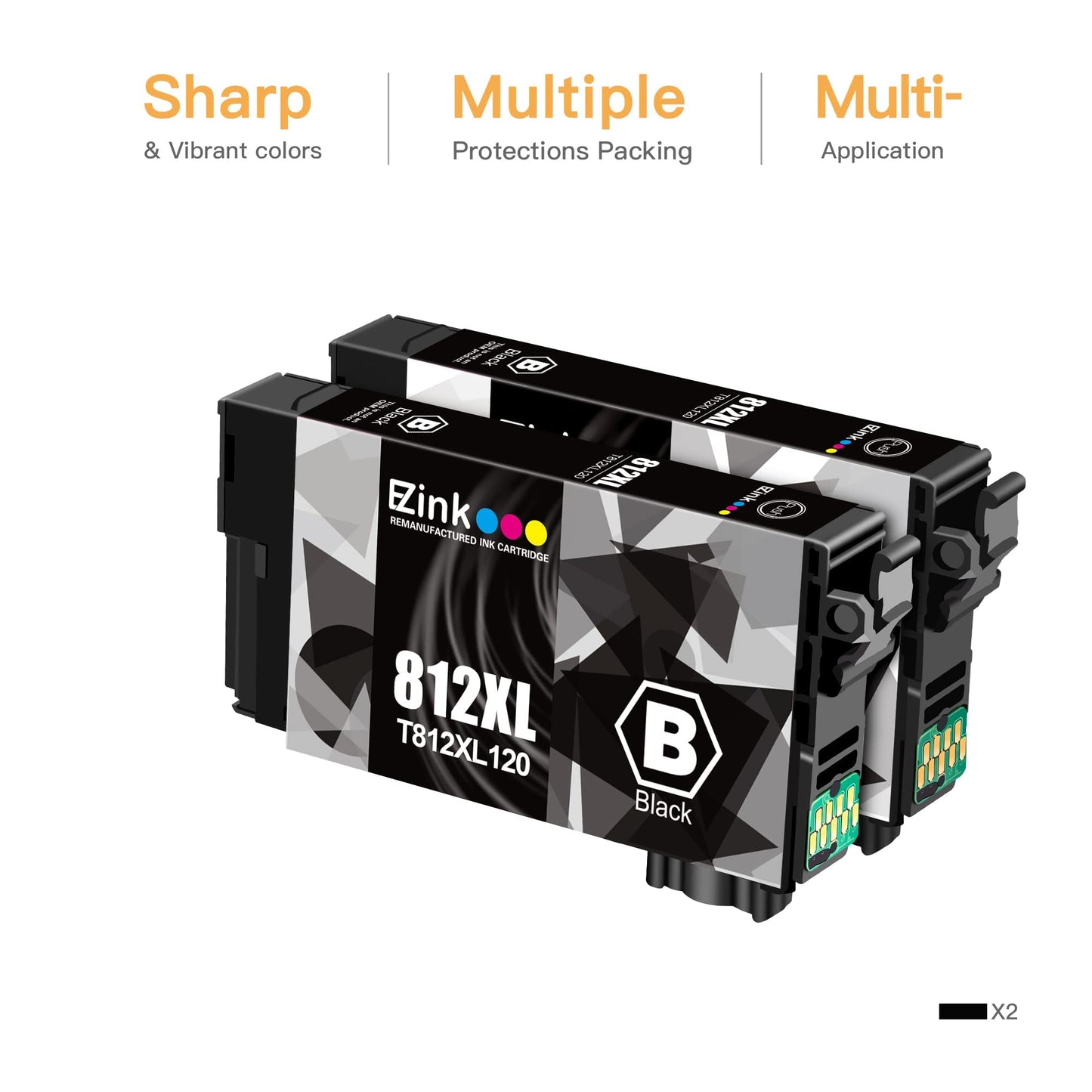 E-Z Ink (TM Remanufactured Ink Cartridge Replacement for Epson 812XL 812 T812XL T812 to use with Workforce Pro WF-7820 WF-7840 Workforce EC-C7000