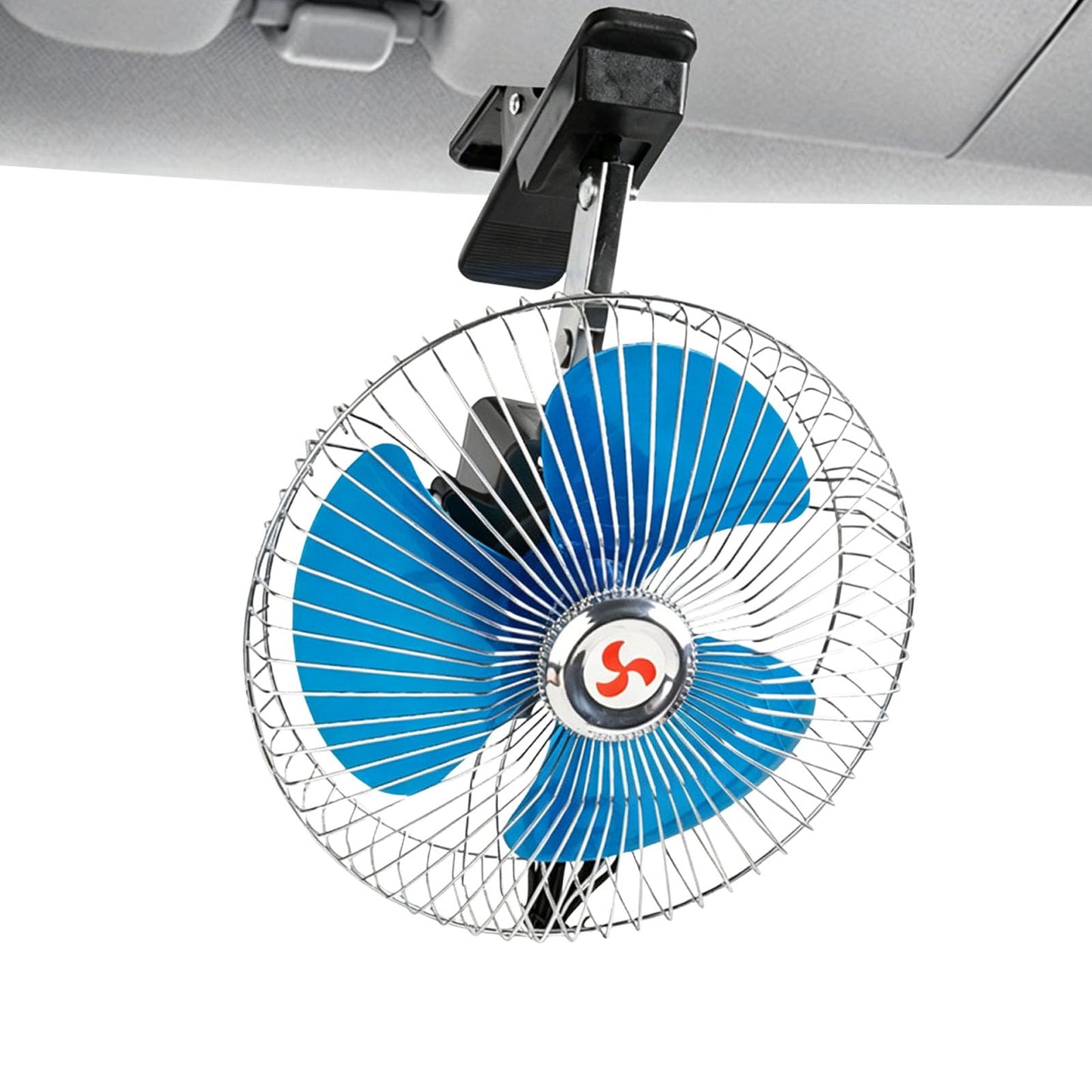 Vokandrel 6 Inch 12V Metal Truck Cab Cooling Fan Auto Oscillating Head