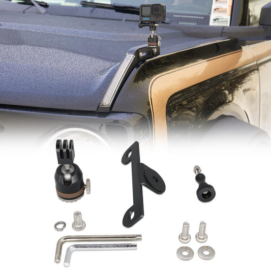 IAG I-Line Trail Sight Action Camera Mount for Ford Bronco 2021+ 2/4 Door (fits GoPro, DJI and More)