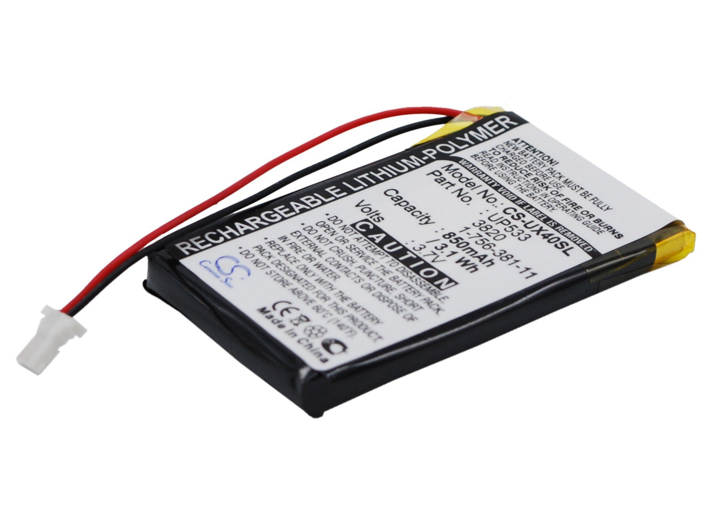 FITHOOD Battery Replacement for Sony Clie PEG-UX40, Clie PEG-UX50 Part NO 1-756-381-11, UP553