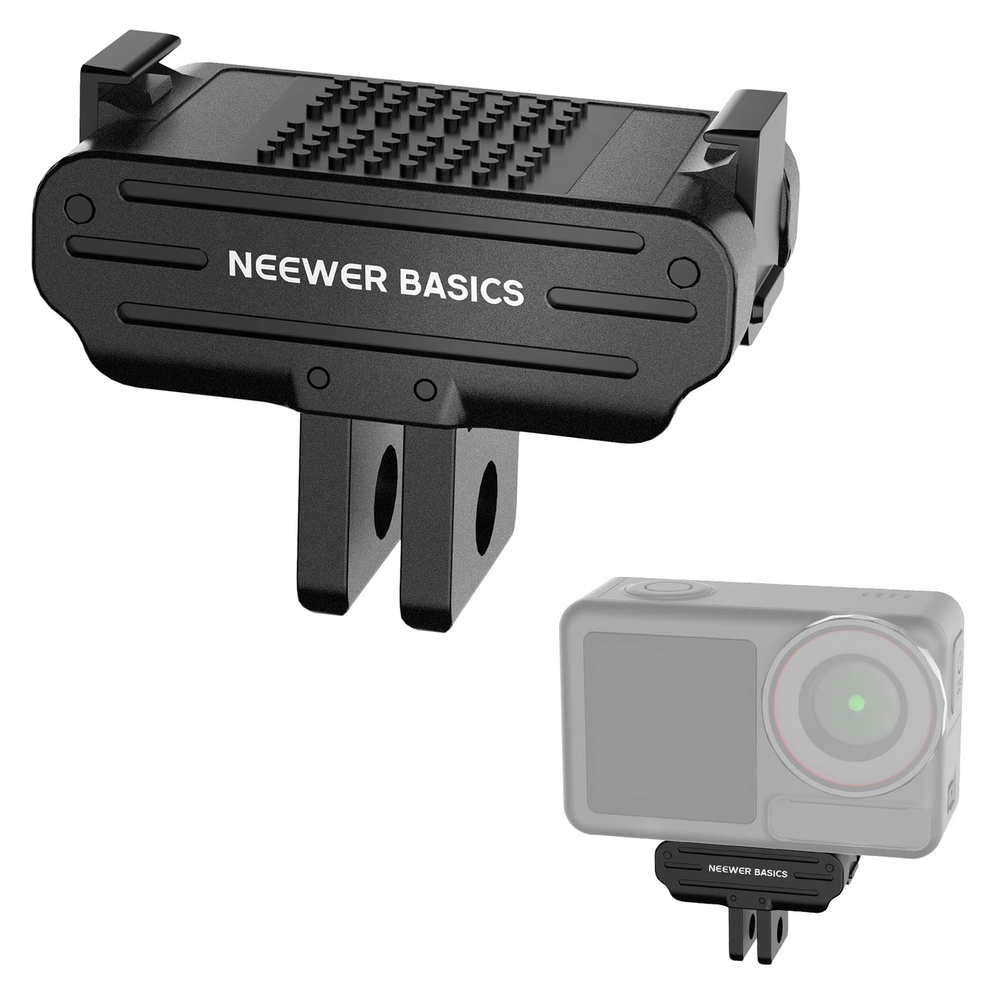 NEEWER Magnetic Quick Release Mount Adapter Compatible with DJI OSMO Action 5 Pro 4 3 360, Foldable Action Camera Stand Base Bracket Accessories, 2