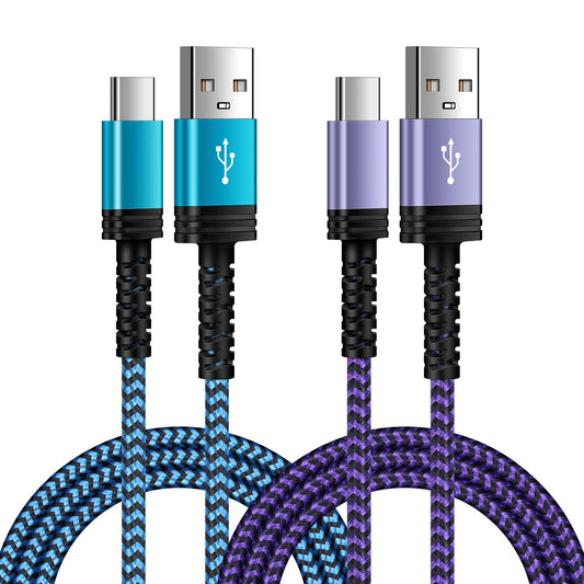 USB Type C Charger Cable,[2-Pack 6FT]Android Charger Cable USB C Fast Charging Cable Cord for Samsung Galaxy S24/A54/A34/A14/S23Ultra/S21 FE,Z Fold