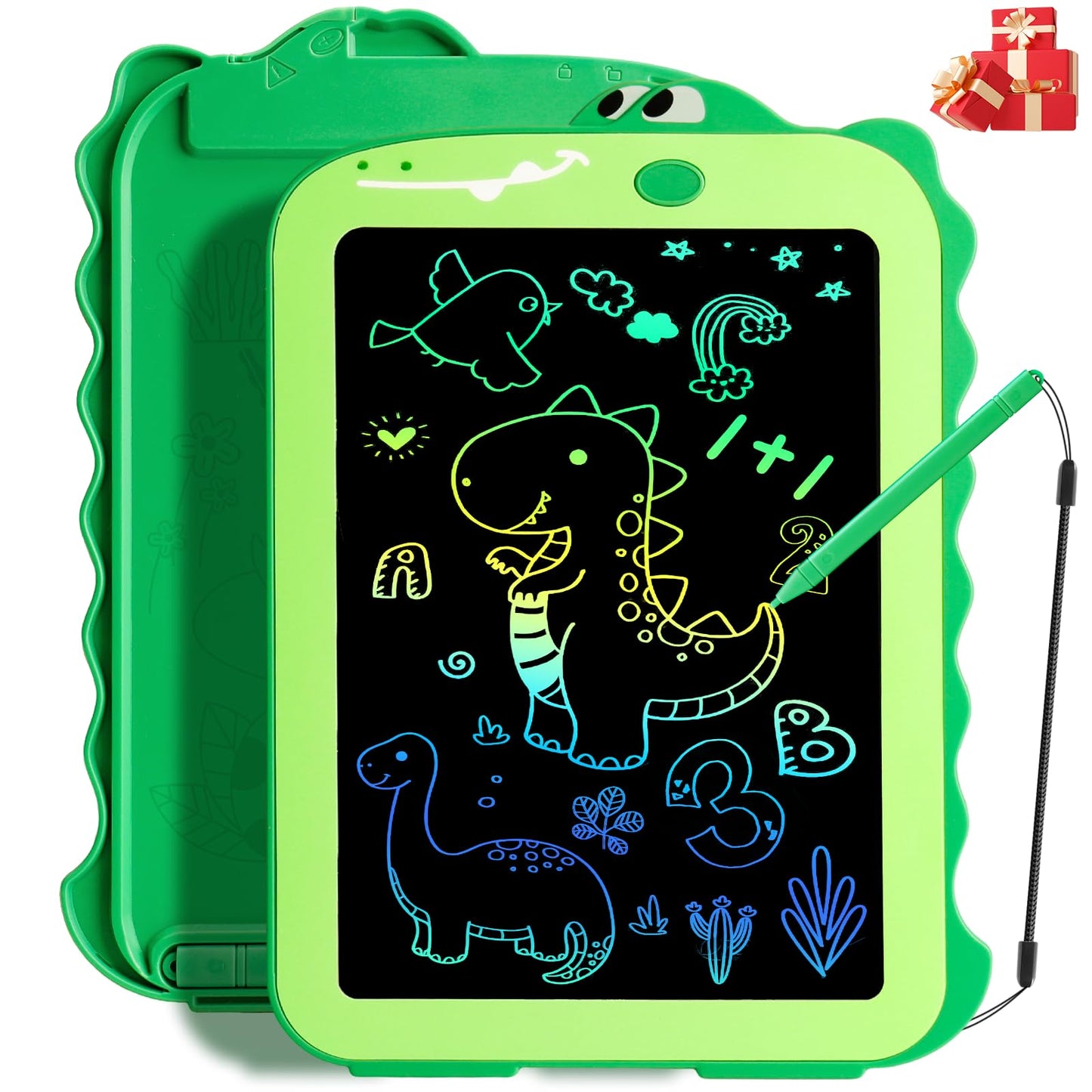 Teriph LCD Writing Tablet for Kids, Colorful Toddlers Toys Drawing Board, Educational Kid Toys, Doodle Pad Dinosaur Toys for 2 3 4 5 6 7 8 Year Old…