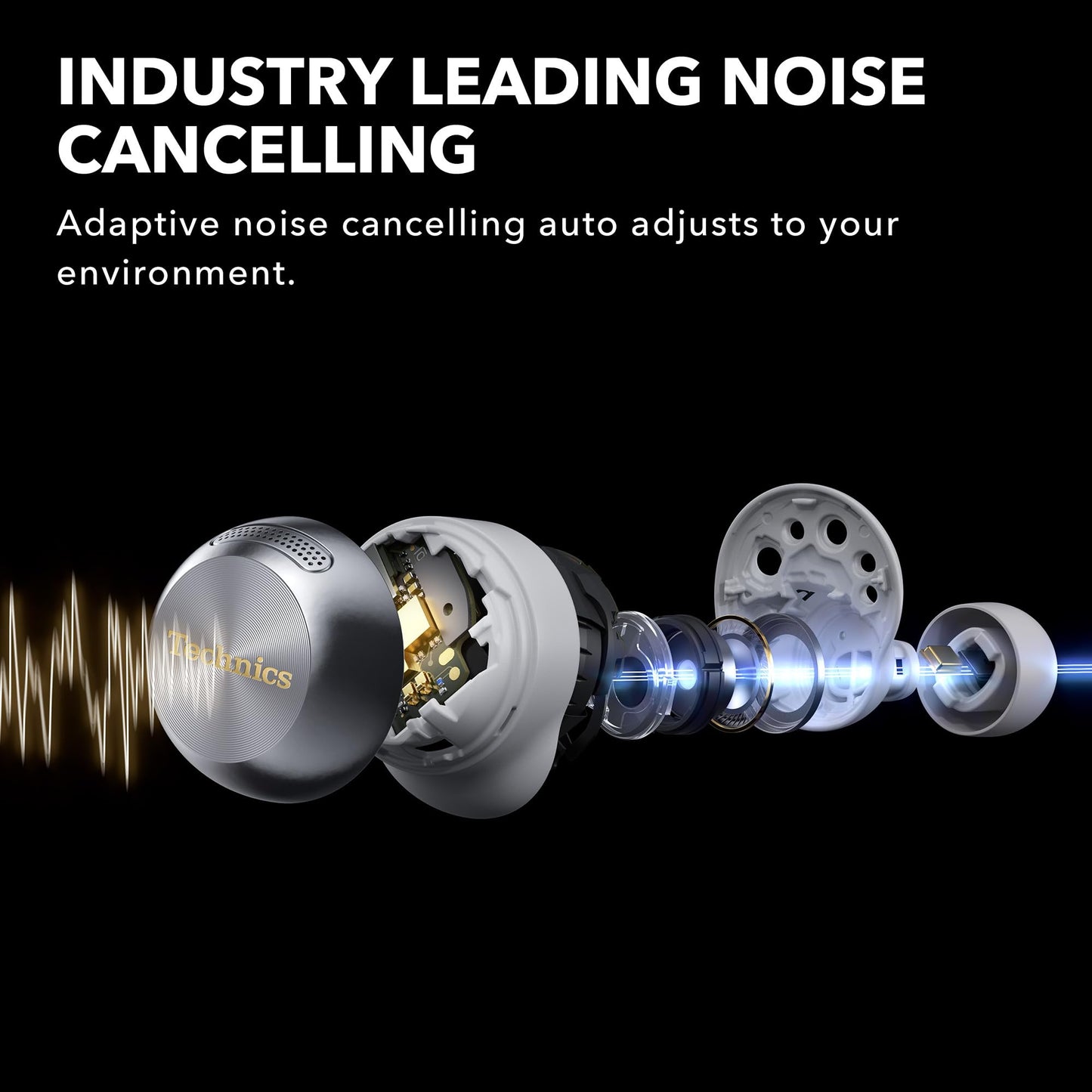Technics Reference Class Hi-Fi Wireless Ear Buds, Dolby Atmos with Head Tracking, Adaptive Noise Cancelling, 3 Device Multipoint, 10-Hr Battery