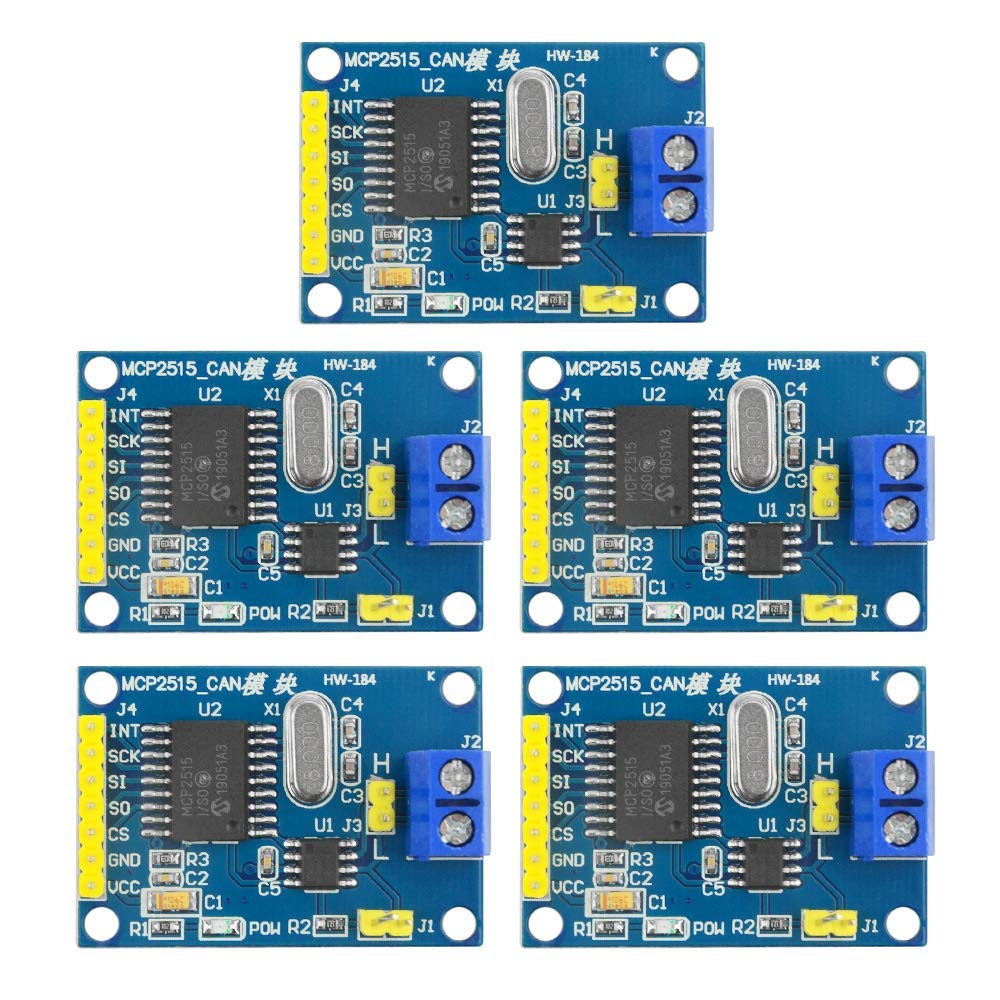 XINGYHENG 5Pcs MCP2515 CAN Bus module TJA1050 receiver SPI Module DC 5V Power Supply Converter