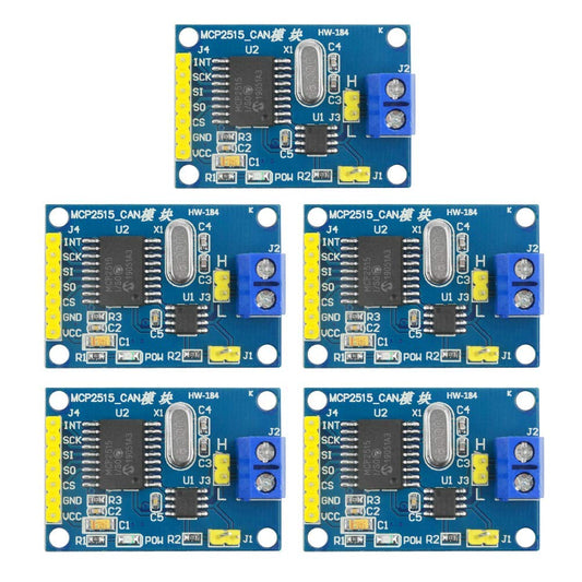 XINGYHENG 5Pcs MCP2515 CAN Bus module TJA1050 receiver SPI Module DC 5V Power Supply Converter