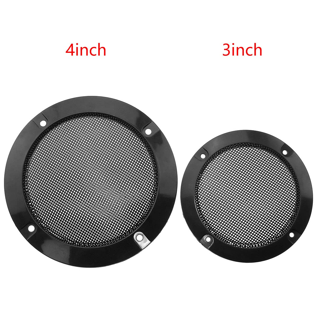 MEETOOT 2pcs Cold Rolled Steel Loudspeaker Net Cover 3" Grill Cover with Mounting Screws for DIY Speaker and Car Speaker