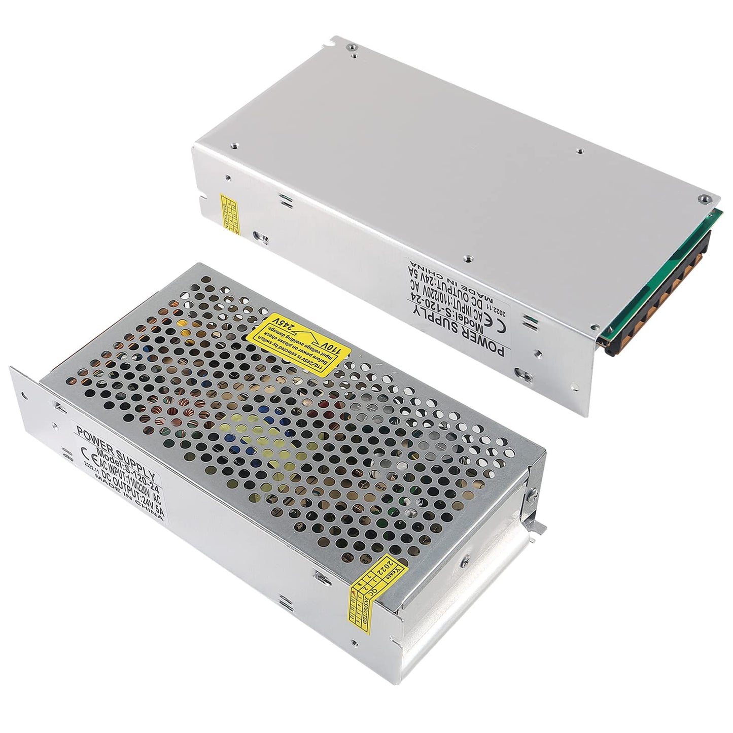 24V 5A Power Supply Transformer Adapter 120W AC 110V 220V to DC 24 Volt 5A Universal Regulated Switching Transformer Adapter Converter Driver for LED…