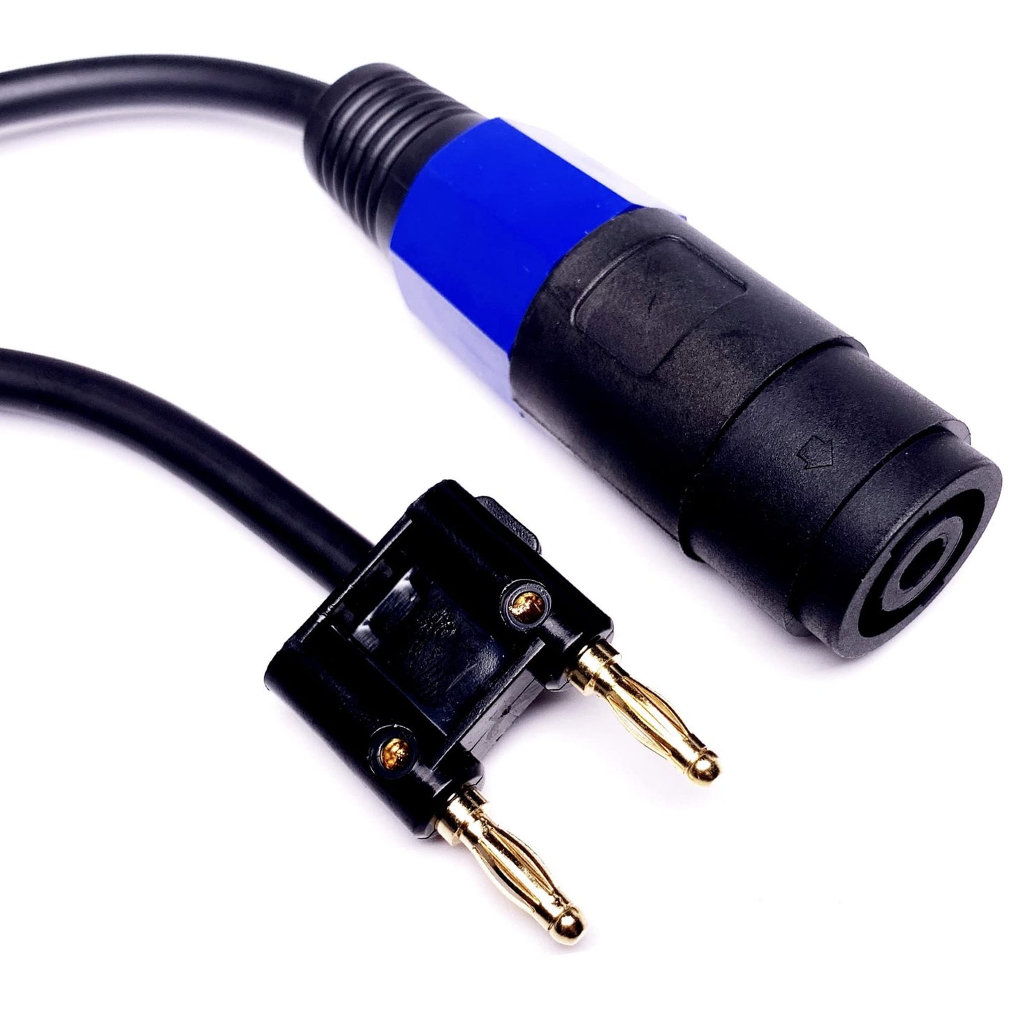 CNCESS Dual Banana Plug to Female Speakon Connector Adapter, 12AWG, 6 in, 2-Pack