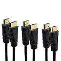 J-Tech Digital 8K HDMI 2.1 Cable 1Ft. (3 Pack) | Ultra High Speed 48Gbps HDMI Cord, 4K@120Hz, 8K@60Hz, ARC & eARC, Compatible with PS5, Xbox, Apple