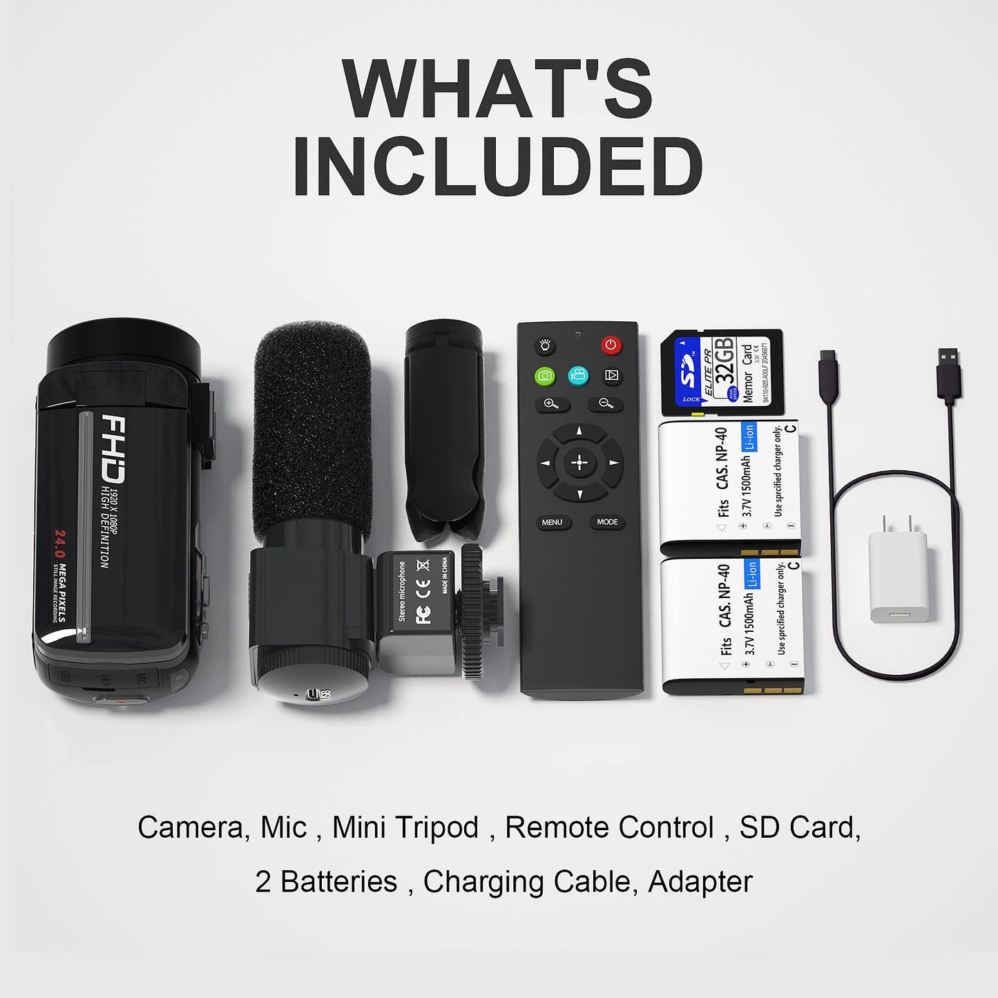 Video Camera, 1080P 30MP Camcorder IR Night Vision Vlogging Camera for YouTube,3.0" LCD Screen 18X Digital Zoom Recorder Camera with Remote Control