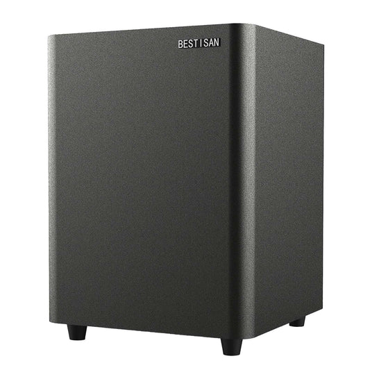 BESTISAN Powered Subwoofer, Deep Bass Sub, Down Firing Subs, Easy Setup with Home Theater System, Receiver, Speakers, Coaxial Cable Included, RCA