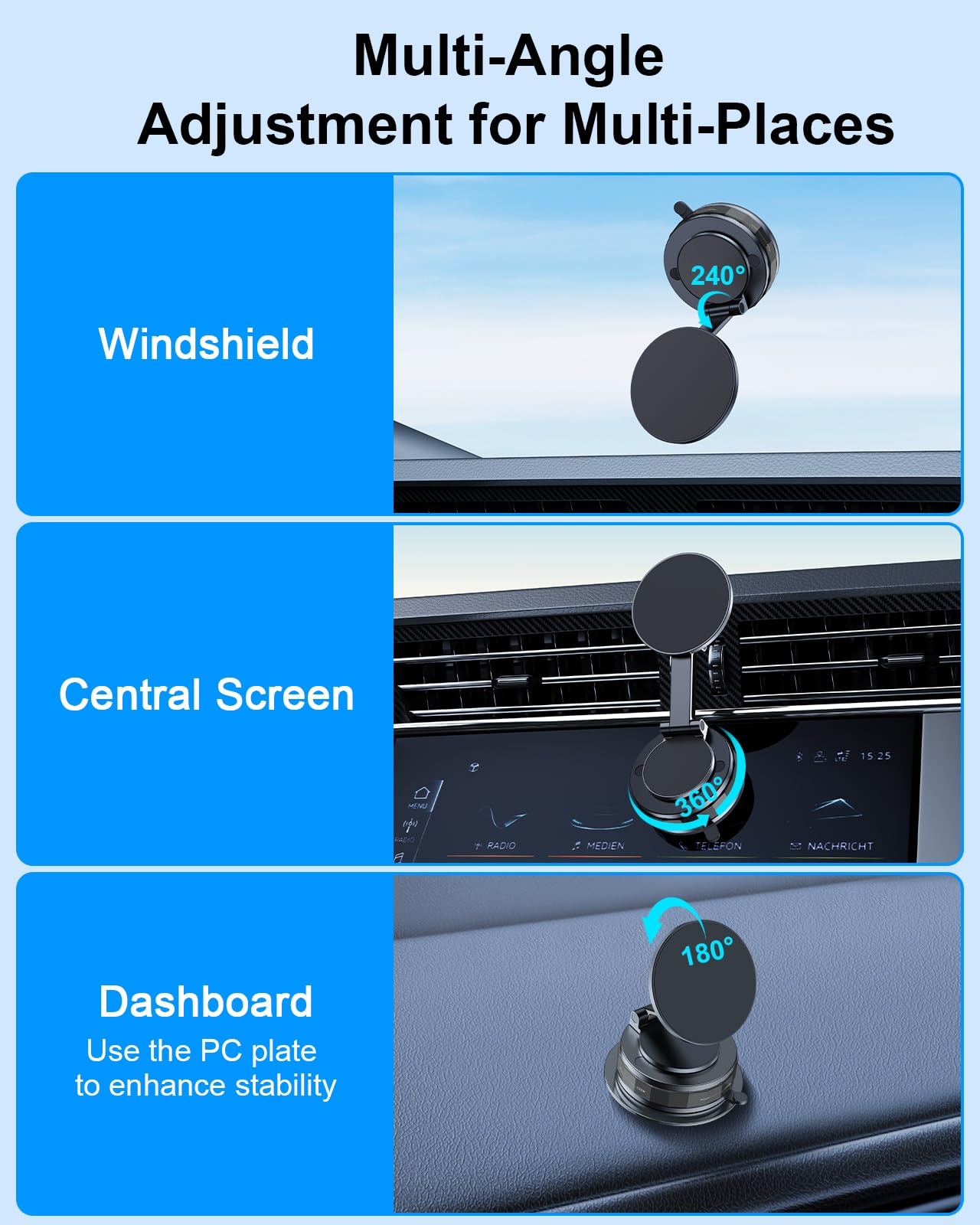 xuenair Latest N56 Ultra Magnetic Phone Holder for Car iPhone 17 16 15 14 Pro Max Plus Mini Magsafe Cases, Powerful Vacuum Suction Cup Phone Mount