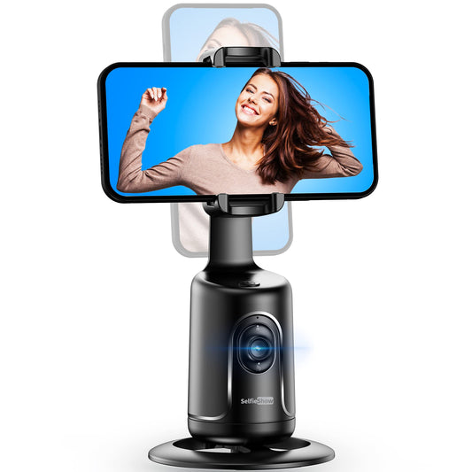 Auto Tracking Phone Holder, Auto Face Tracking Tripod, Portable All-in-one Smart Selfie Stick 360 Rotation Fast Face & Object Tracking Cameraman Robot