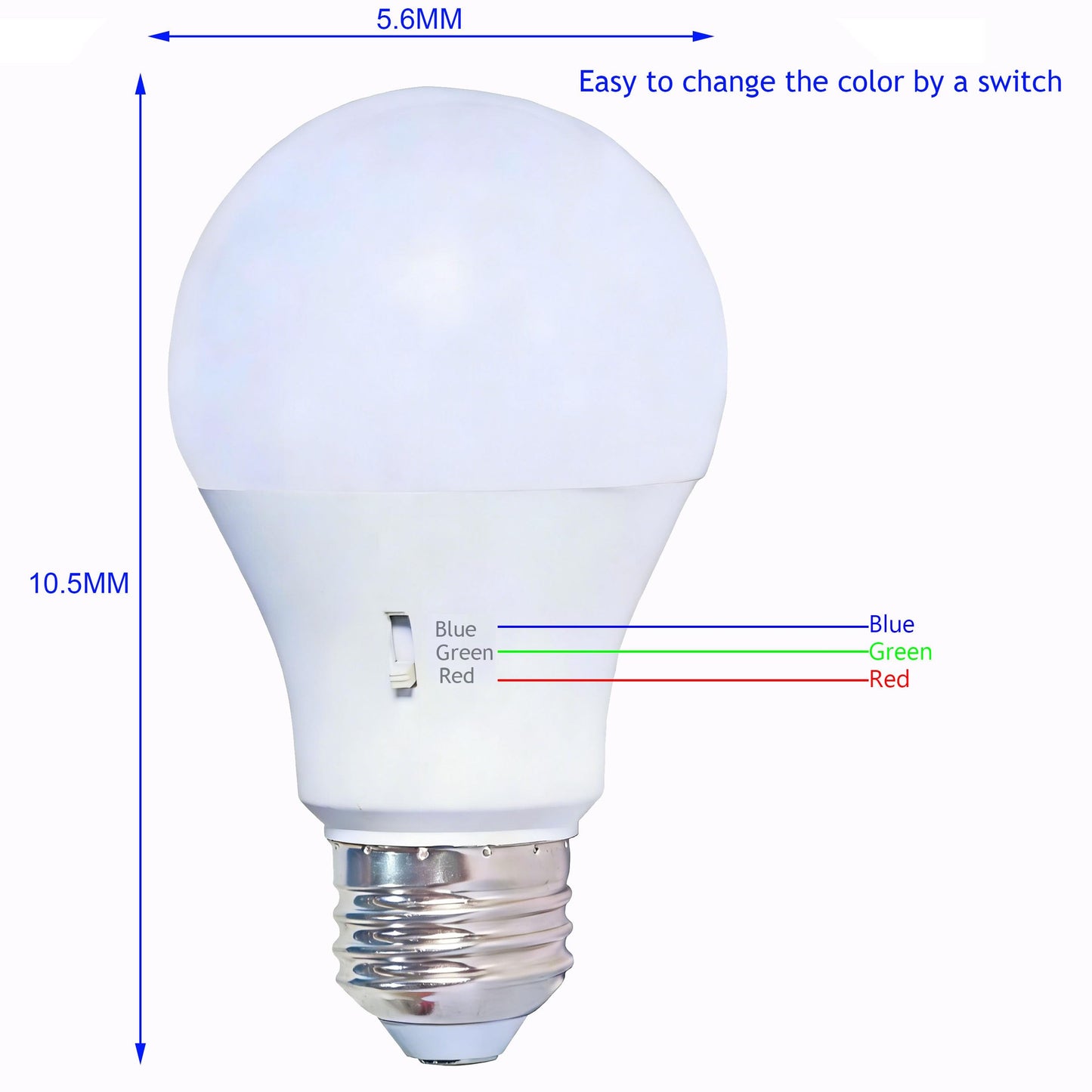 xmpuertai LED Color Changing Light Bulb, A19 9W, 3 Color Modes,60 Equivalent, Energy Saving, Ideal for Home, Party, and Ambient Lighting (4 Pack)