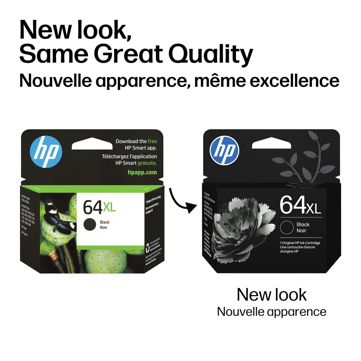 HP 64XL Black High-Yield Ink Cartridge | Works with Envy Inspire 7250e, 7950e; Envy Photo 6200, 7100, 7200, 7800, 7900; Tango Series | Eligible