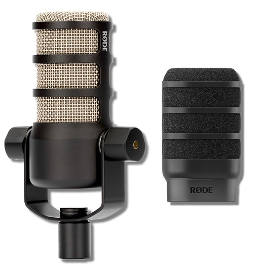RODE PodMic + WS14 Pop?Filter Bundle - Professional Podcasting, Streaming & Voice-Over Dynamic Microphone (Black)