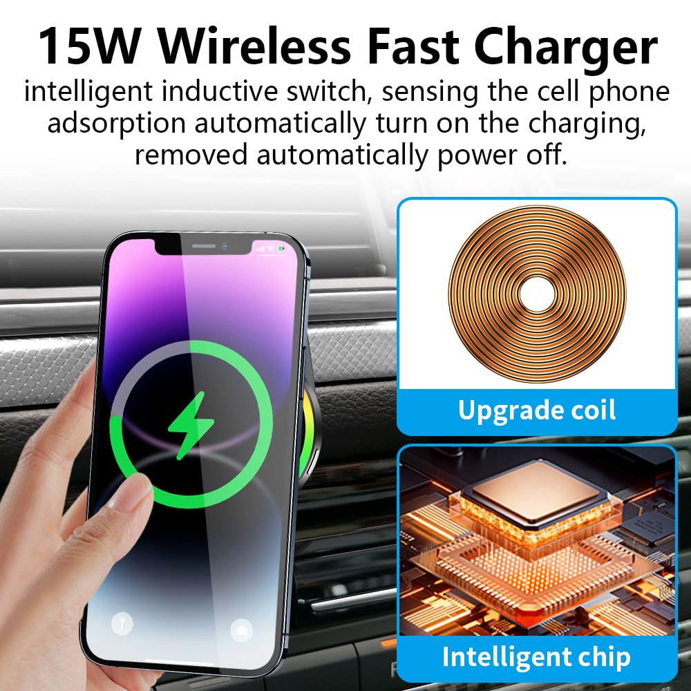 LUNQIN Car Magnetic Phone Mount for Audi A6 S6 A7 S7 RS6 RS7 2012 2013 2014 2015 2016 2017 2018 Auto Interior Accessories Best Cellphone Holder Fast